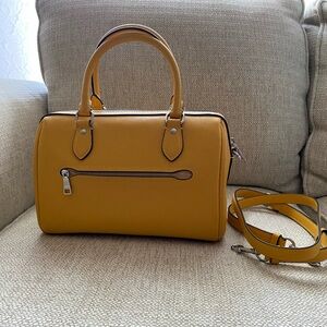 Coach Rowan style purse in sunflower yellow.